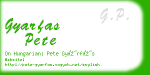 gyarfas pete business card